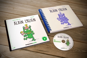 Alain l'Alien - coffret livre cd transcription braille