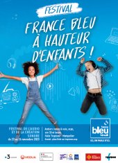 Festival Frabce Bleu A hauteur d'enfants affiche officielle Festival A hauteur d'enfants 2023