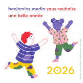 carte de voeux benjamins media aux couleurs du livre audio Petit bonhomme