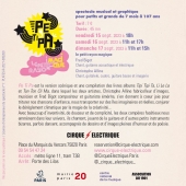 plaquette de présentation du concert du Petit Rayon Magique au Cirque Electrique de Paris.