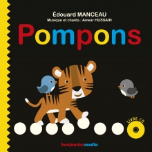 1ère de couverture de Pompons, livre sonore benjamins media