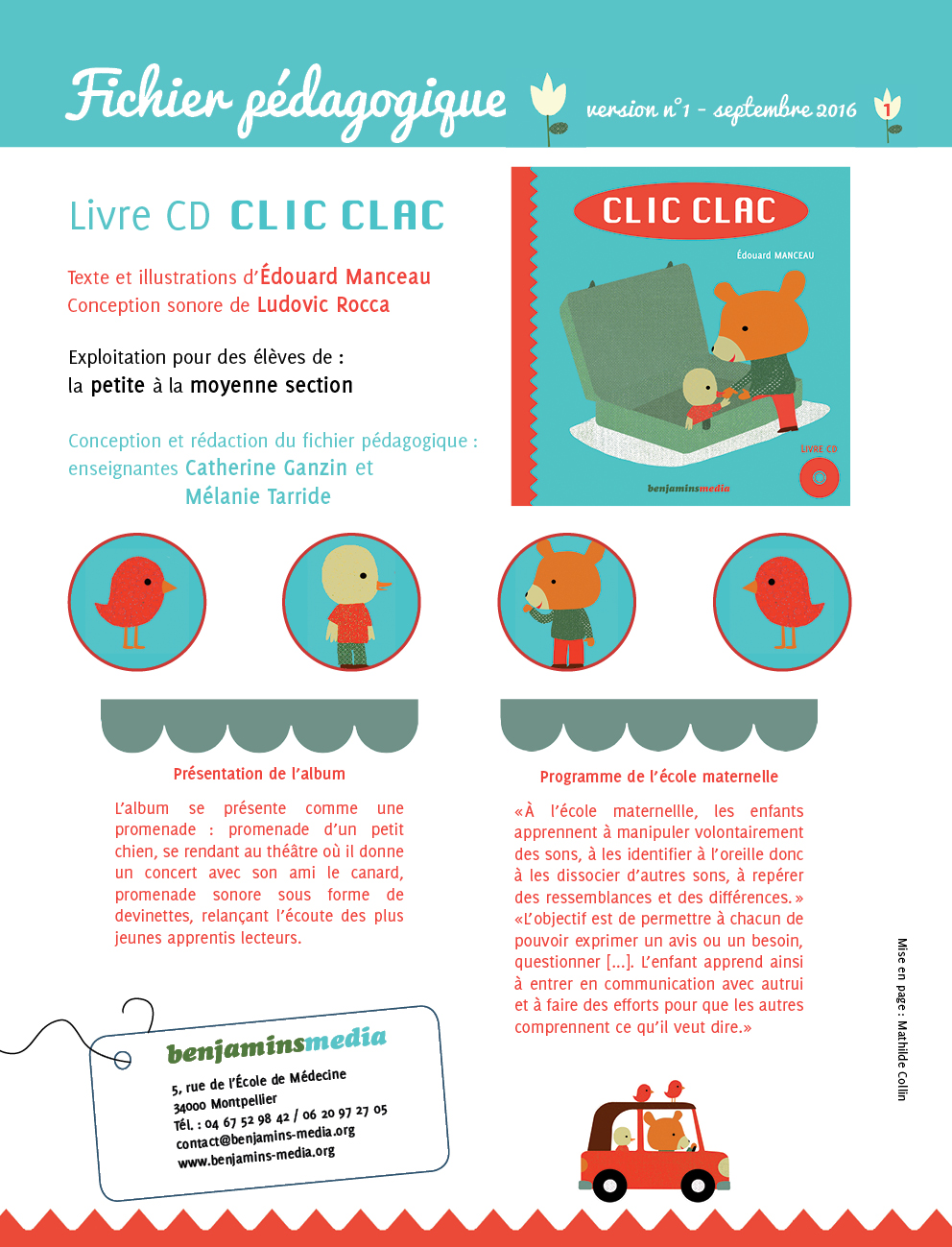 couverture fichier pédagogique Clic Clac